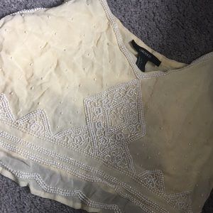Yellow beaded tank top